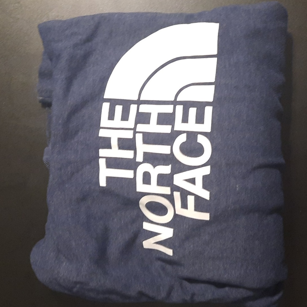 North Face Hoodie, Navy Blue, Large.